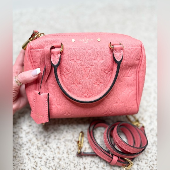 Louis Vuitton Coral Pinky/Orange Colored Empriente Leather Speedy 20 RARE - Picture 1 of 16